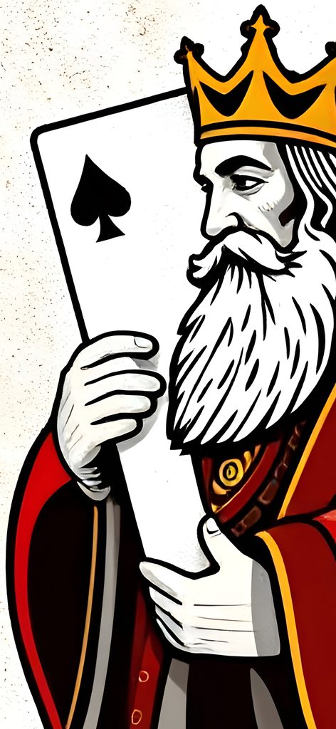 King from a deck of cards mobile phone wallpaper